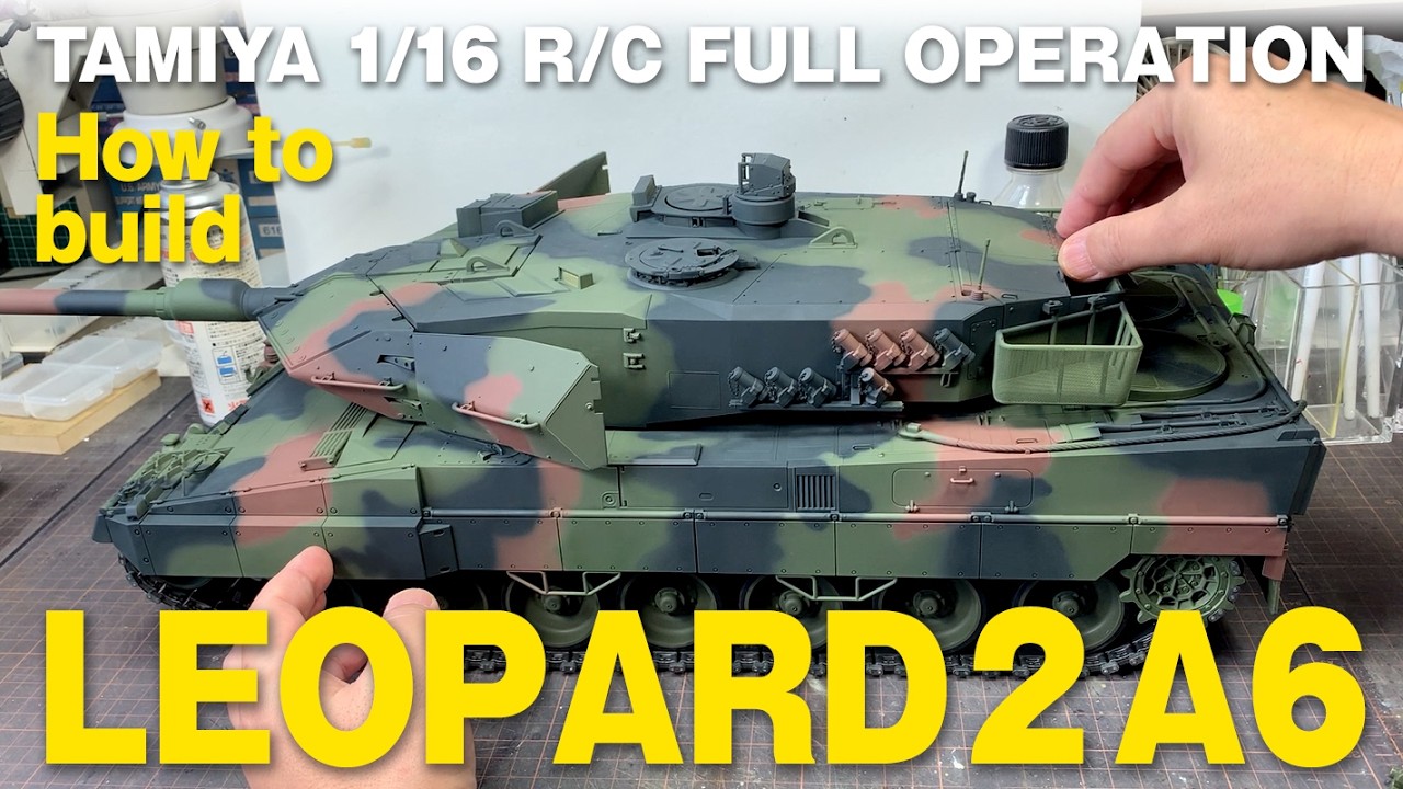 TAMIYA1/16 RC TANK LERPARD2 A6 FULL OPERATION 大きなラジコン戦車