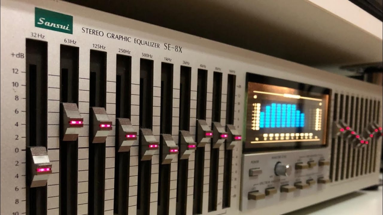 SANSUI SE - 8 & 8X - Stereo Graphic Equalizer ( 1981 - 83 ) - YouTube