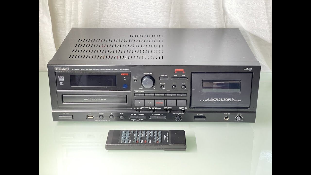 TEAC AD-RW900 Recording functions demonstration - YouTube