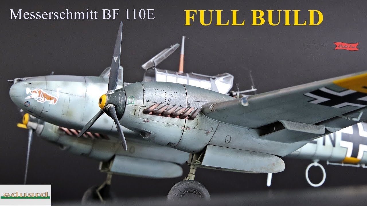 Messerschmitt BF-110E 1:48 FULL BUILD Eduard 8203 - YouTube