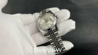 Rolex 116234 Datejust with Silver Stick Dial on Jubilee - DavidSW
