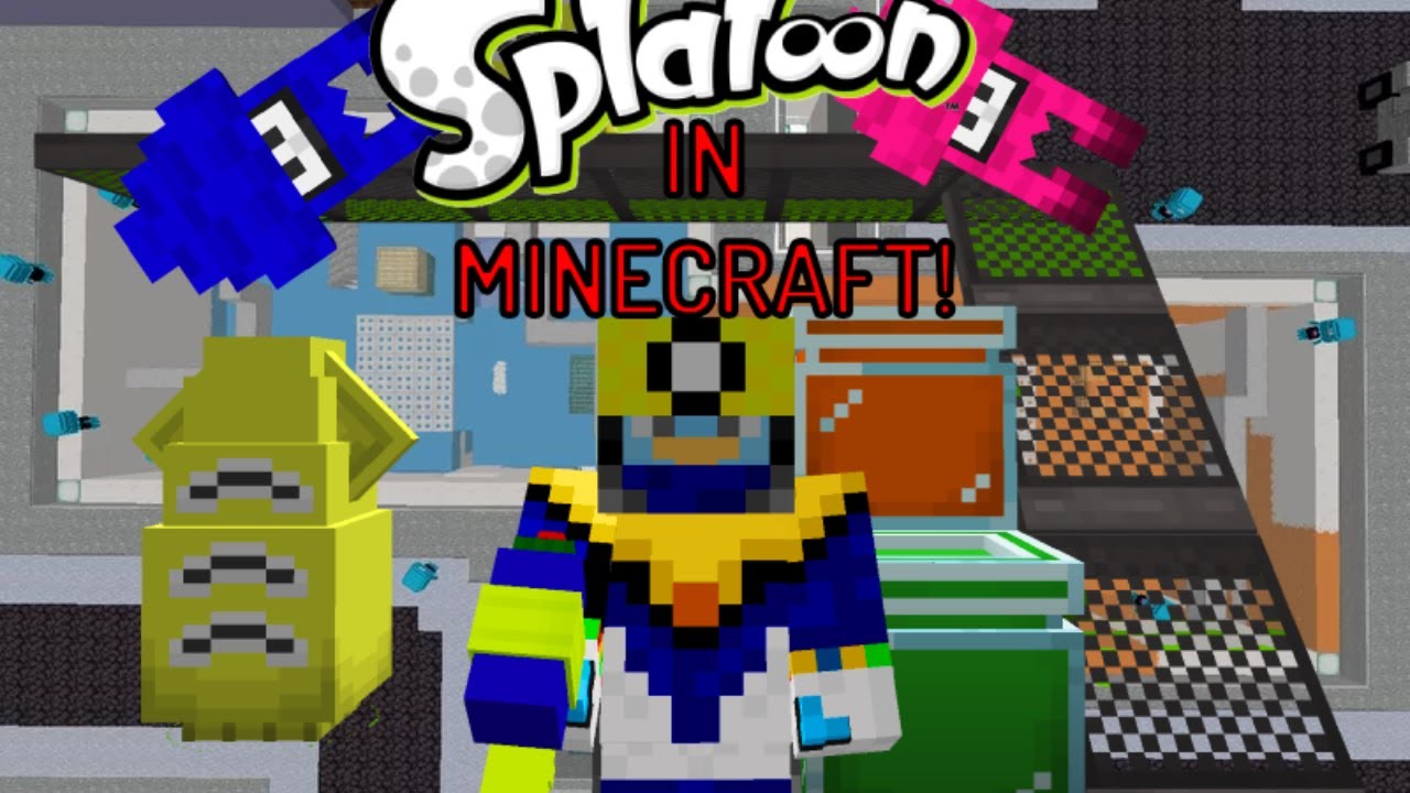 This SPLATOON MINECRAFT Mod Is AWESOME! (Splatcraft Mod Showcase