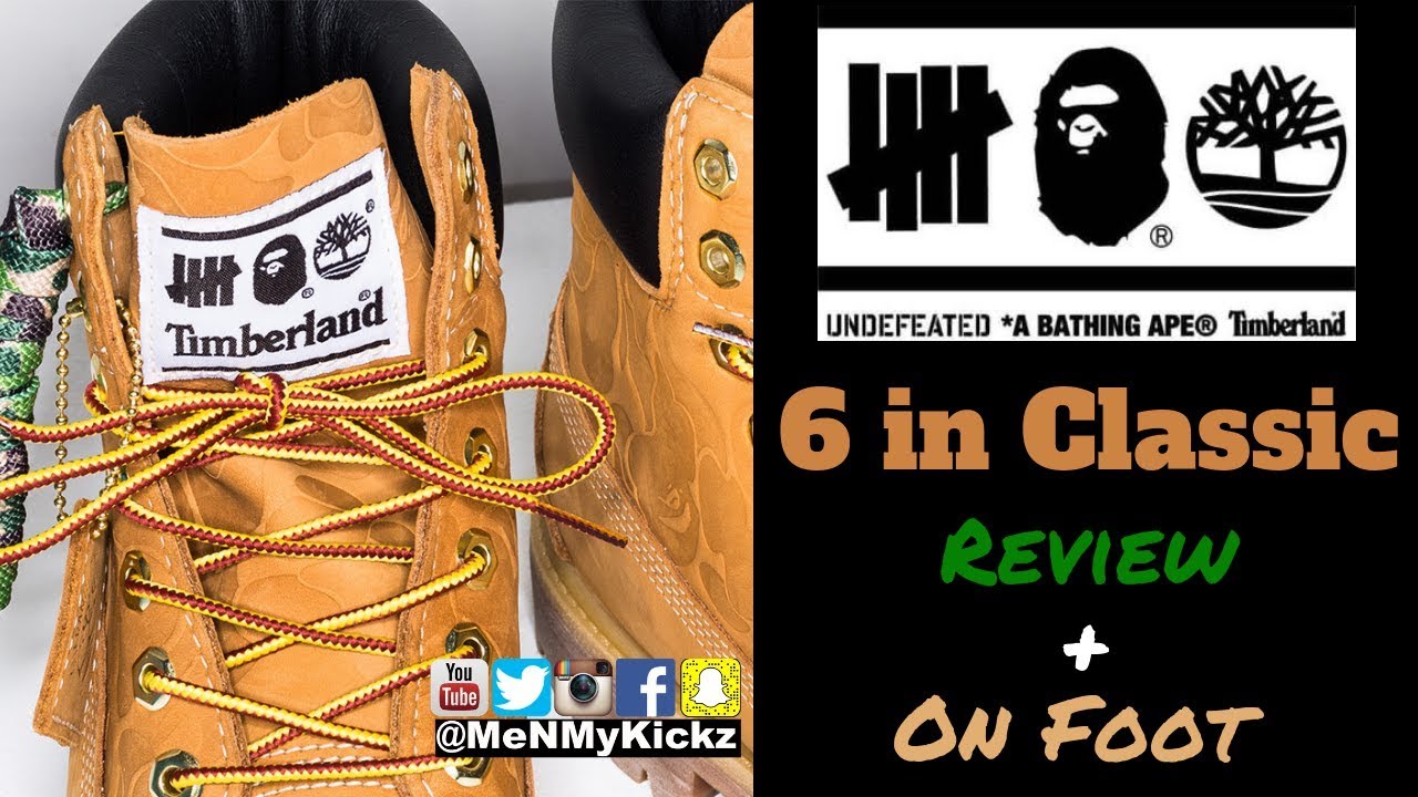 Undefeated x A Bathing Ape x Timberland Wheat 6 Inch Boot Review +