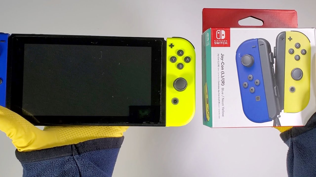 Nintendo Switch New Colors Blue And Yellow Joy-Con Unboxing. - YouTube