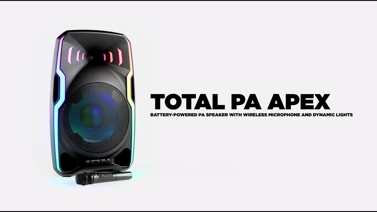 ION® Total PA™ Apex - Battery Powered PA Speaker With Wireless