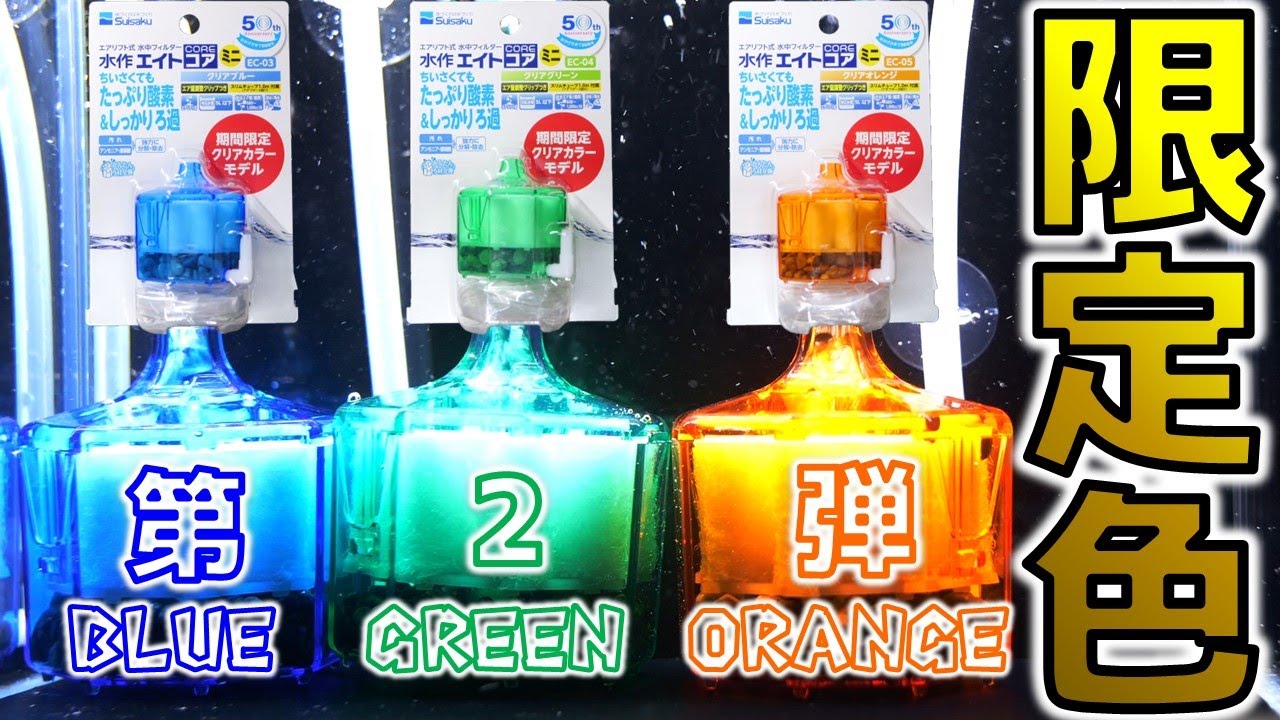 投げ込み式フィルター】水作50周年記念の第2弾はエイトコアミニだ