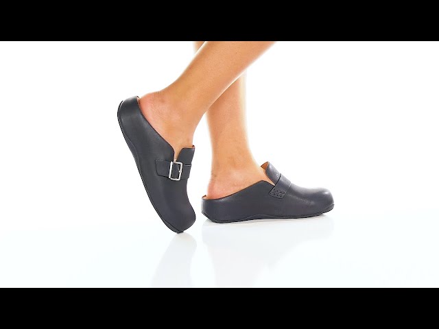 FitFlop Shuv Buckle-Strap Leather Clogs SKU: 9787050 - YouTube