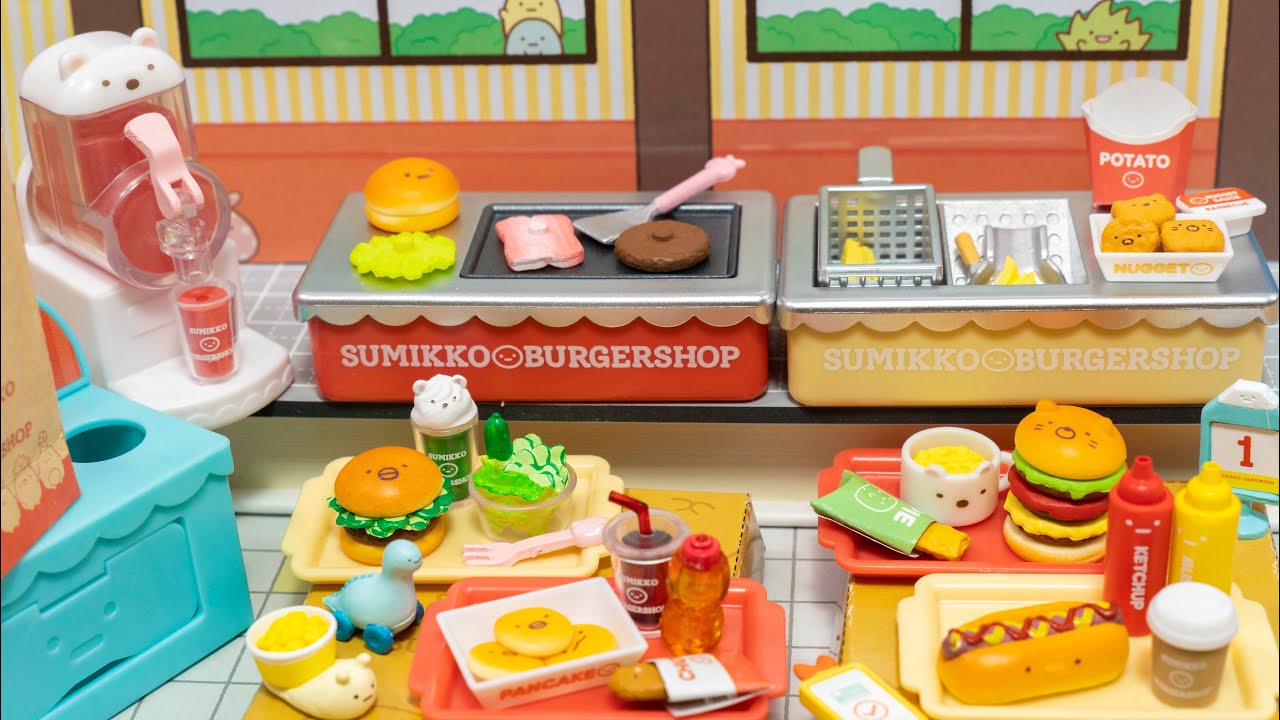 Re-Ment Miniature Sumikko Gurashi Burger shop - YouTube