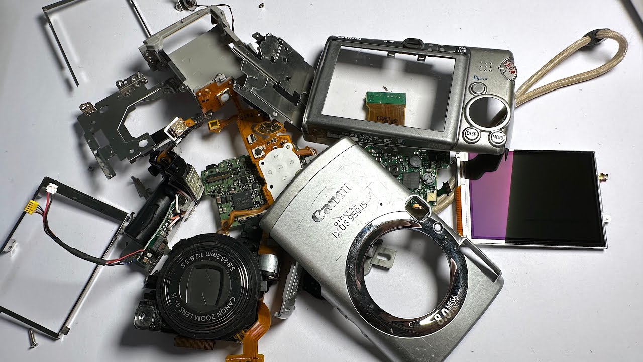 Canon IXUS 950 IS Digital Camera Disassembly - YouTube