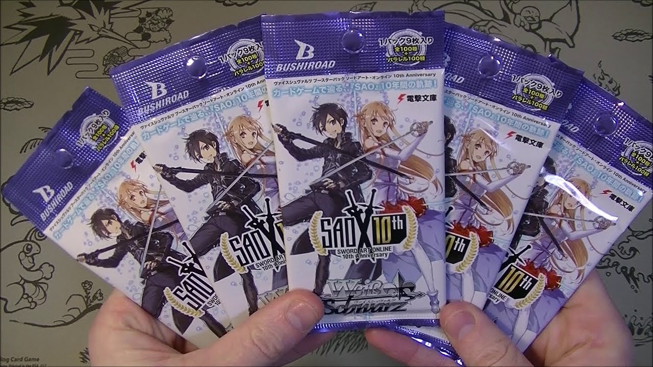 Weiss Schwarz Sword Art Online 10th Anniversary Pack Opening