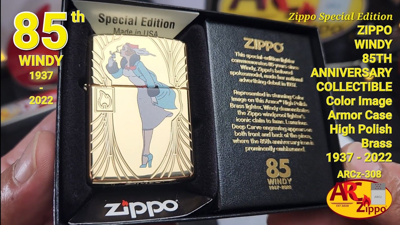 Zippo WINDY 85TH ANNIVERSARY COLLECTIBLE (48413) Armor HP Brass