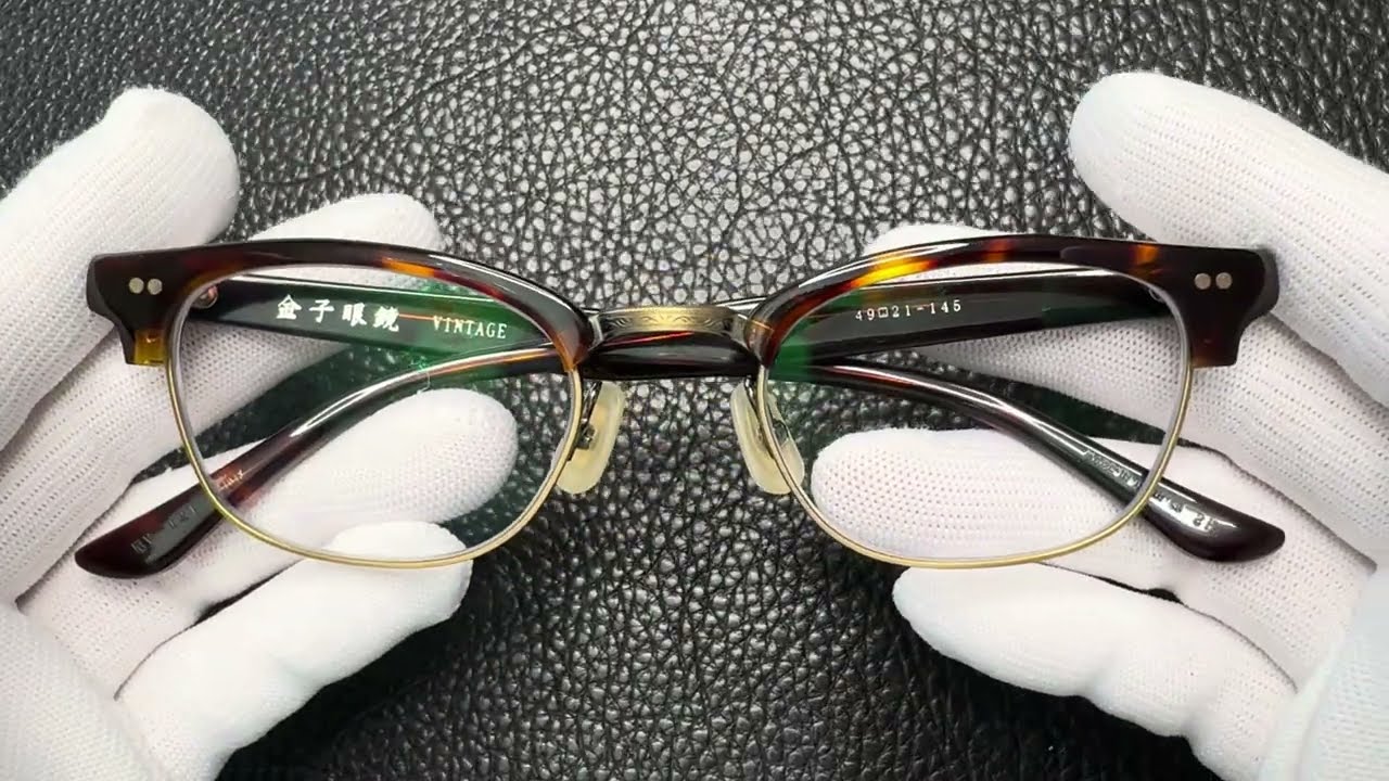 カネコガンキョウ 金子眼鏡 VINTAGE KV-121 RDDE - YouTube
