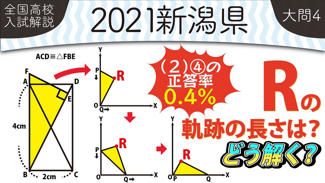 2021年全国高校入試数学解説】 新潟県大問4 高校入試 高校受験 令和3