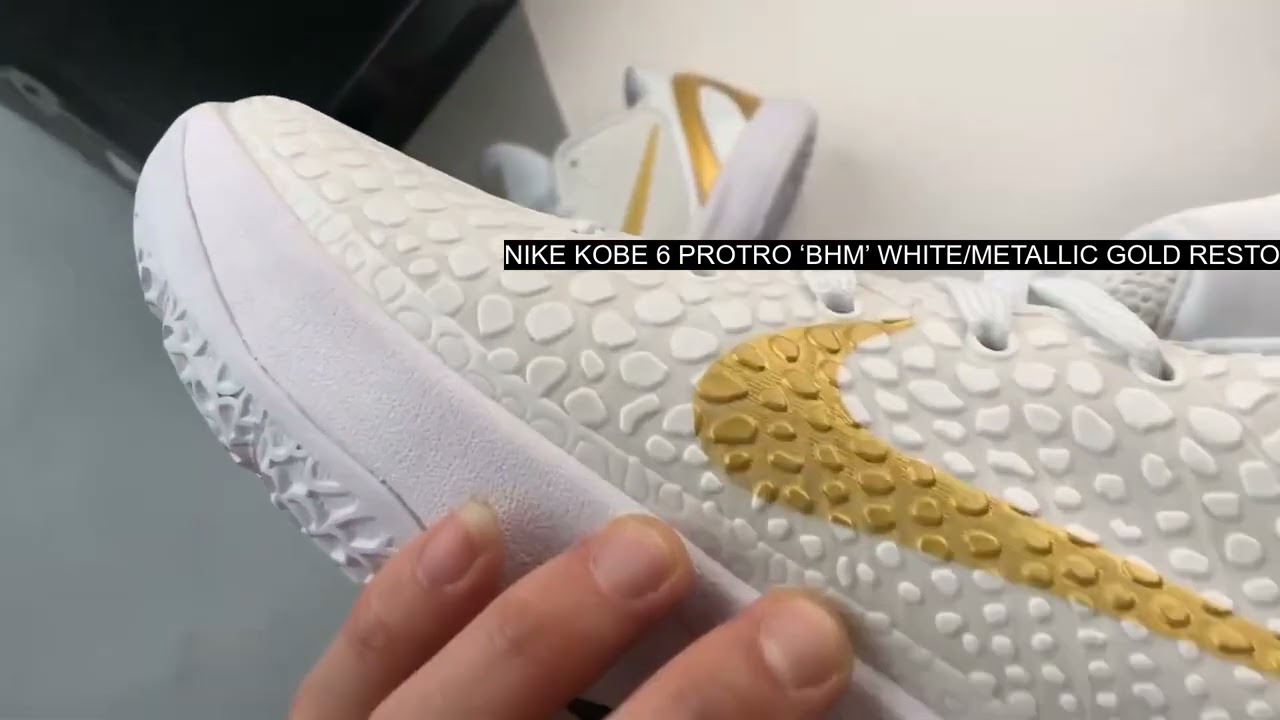UNBOXING] Nike Kobe 6 Protro 'BHM' White/Metallic Gold Restock SN