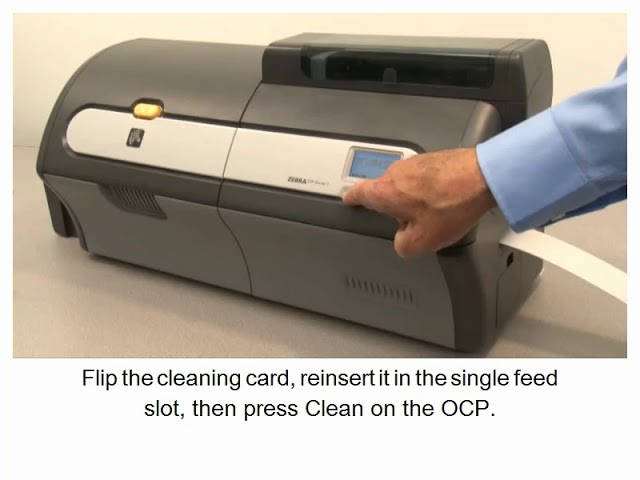 Zebra ZXP Series 7 Card Printer: Cleaning the Card Path - YouTube