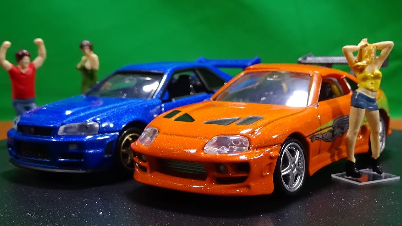 Tomica Premium Unlimited Fast & Furious Supra and 1999 Skyline GT