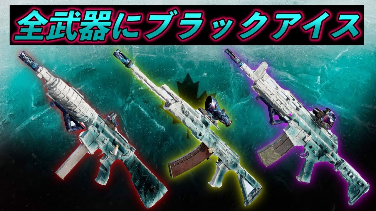 R6S】全武器にブラックアイススキンが追加される - YouTube
