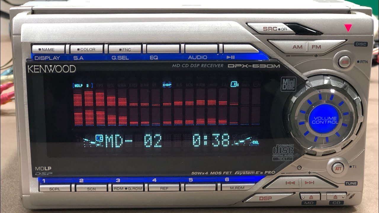 KENWOOD DPX-630M MD CD PLAYER Radio Car audio system receiver aux
