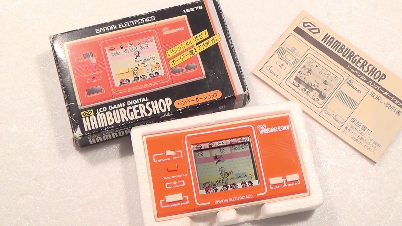 レトロ 液晶ゲーム】バンダイ GD ゲームデジタル ハンバーガーショップ