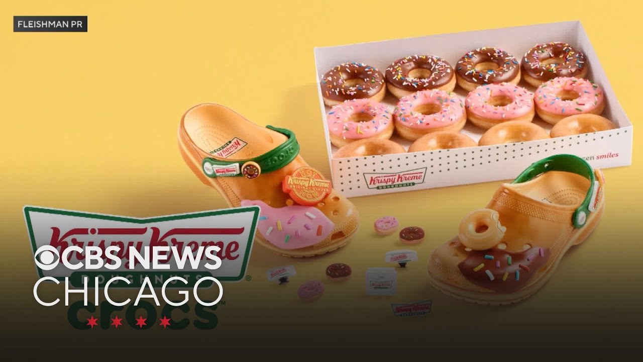 Krispy Kreme and Crocs team up for donut lover's dream shoes - YouTube