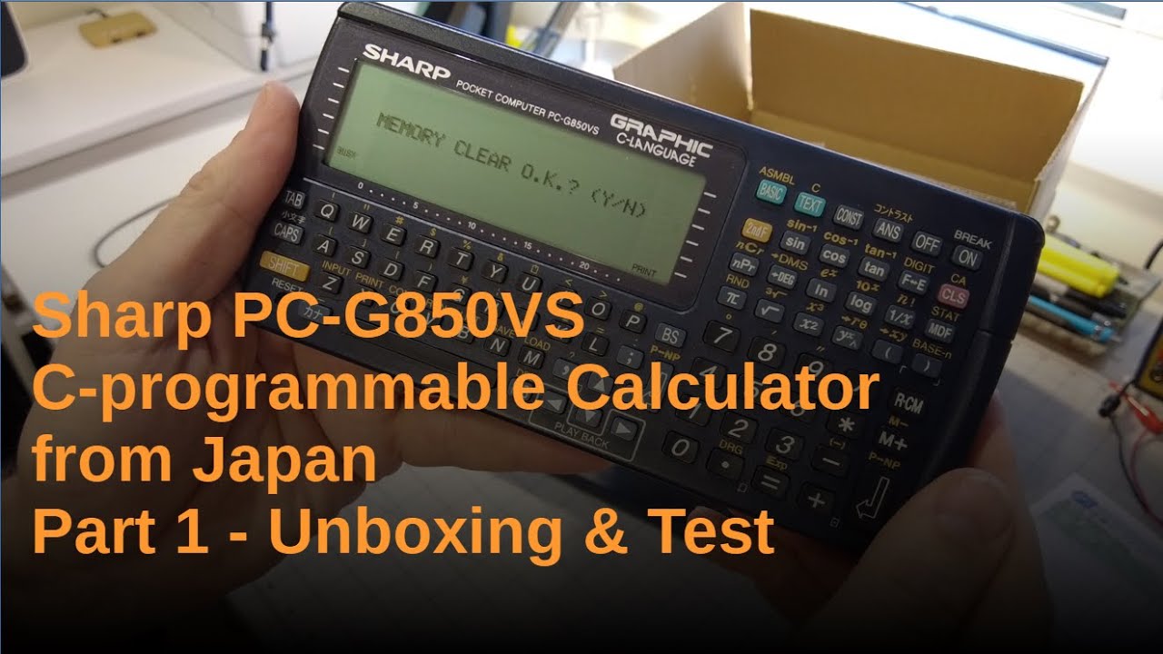 Sharp PC-G850VS Pocket Calculator from Japan - Part 1 (unboxing