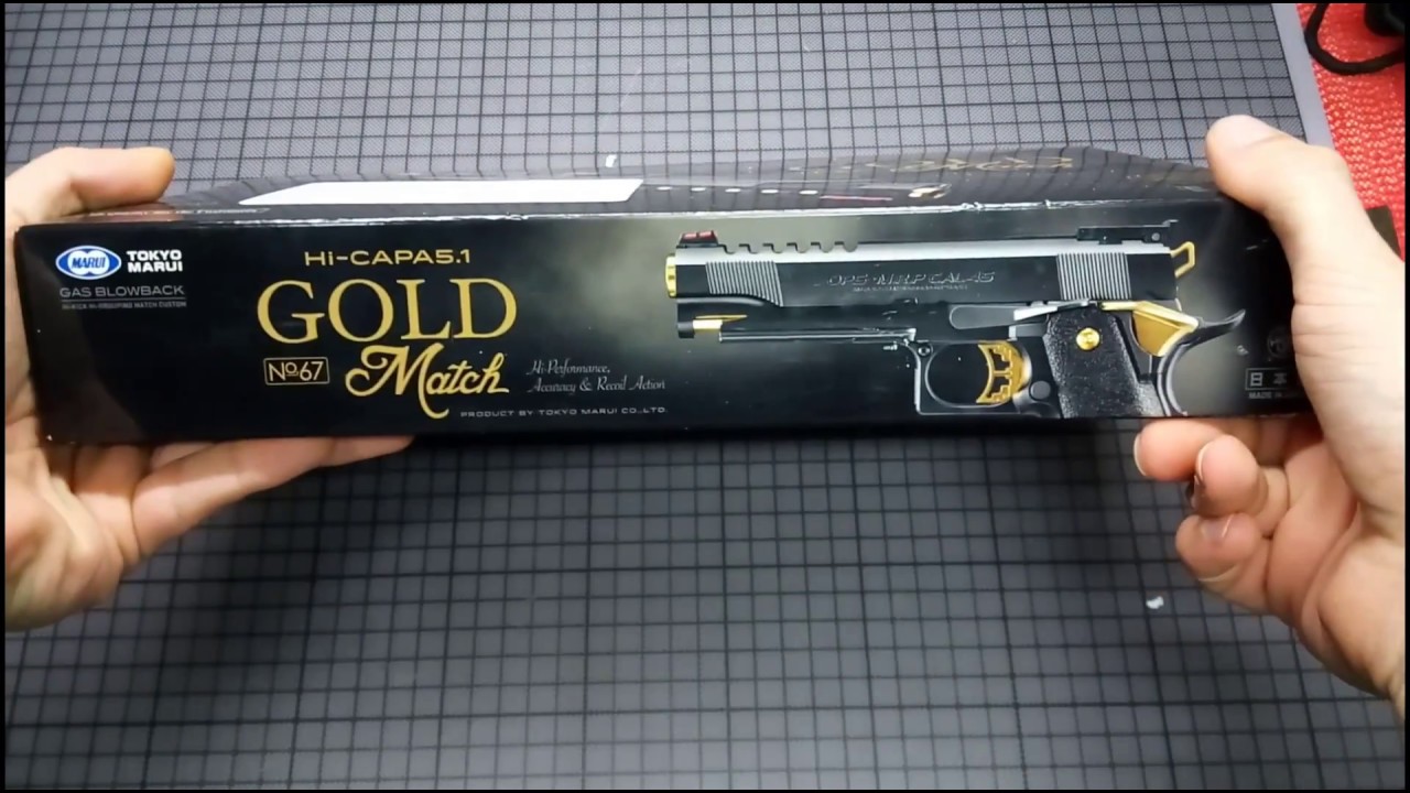 Tokyo Marui Hi-Capa 5.1 Gold Match (Unboxing - Review) - YouTube