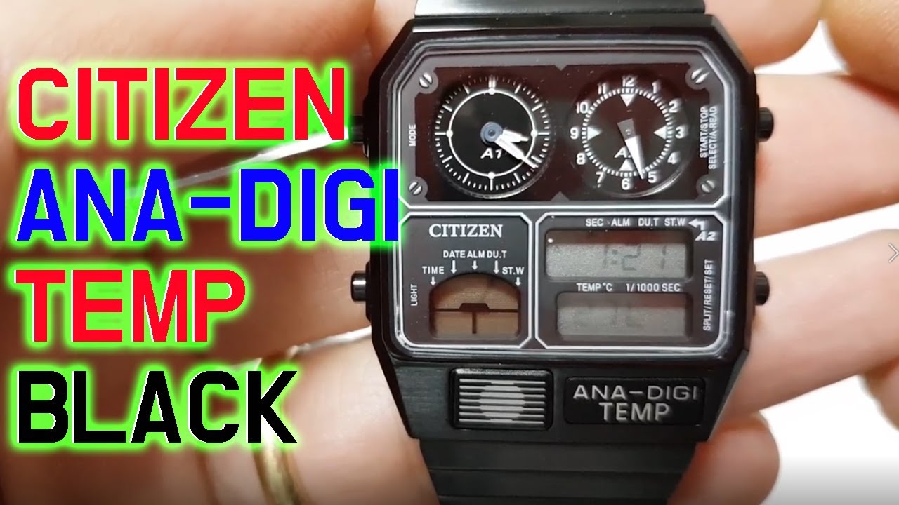 CITIZEN ANA-DIGI TEMP Black review/citizen ana digi temp watch