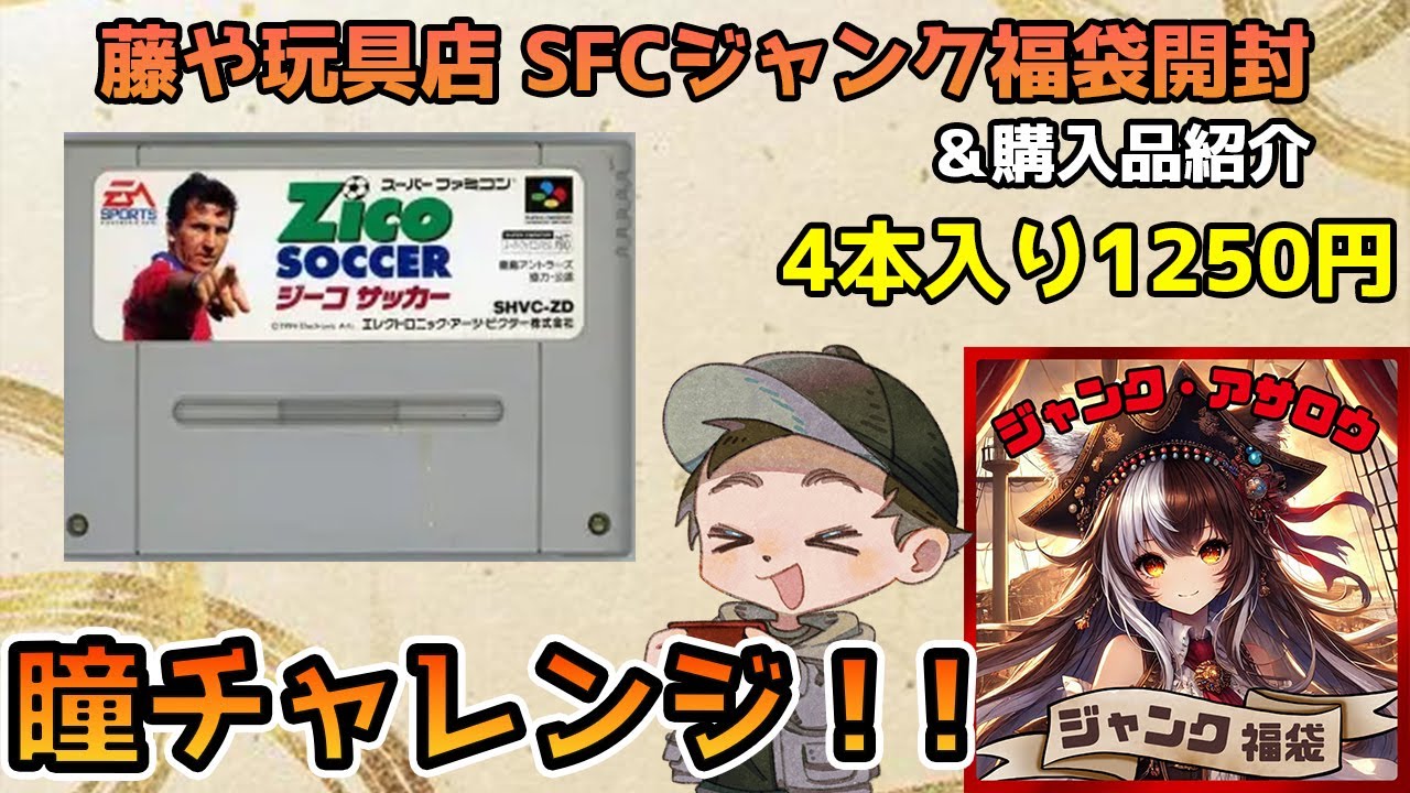 レトロゲーム】藤や玩具店さんで購入したSFCジャンク福袋1250円を開封