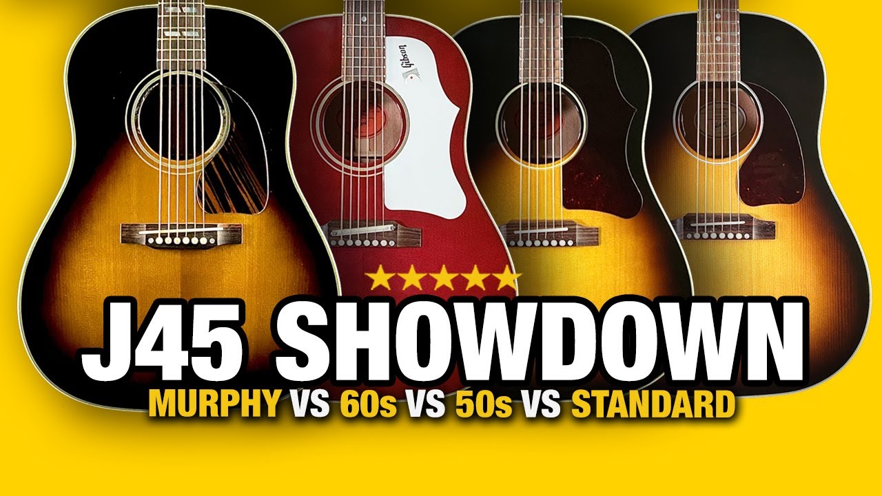 Gibson J-45 Showdown – Murphy Lab vs 60s vs 50s vs Standard - YouTube