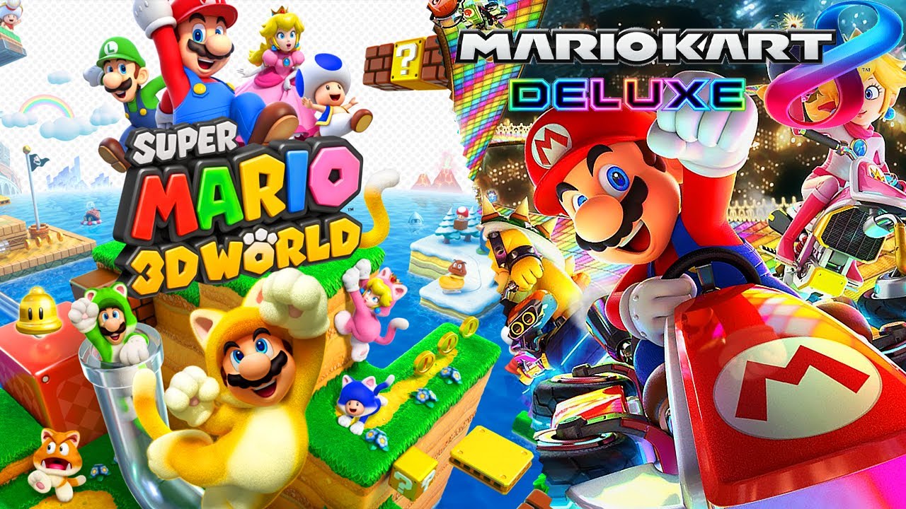 Super Mario 3D World + Mario Kart 8 Deluxe - 100% Full Game