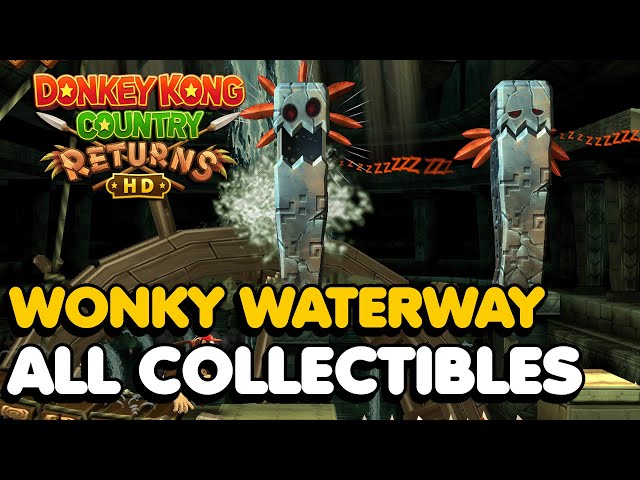Donkey Kong Country Returns HD - Wonky Waterway All Collectible