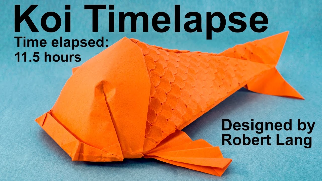 Origami Koi Fish With 400 Scales Timelapse (Robert Lang) - YouTube