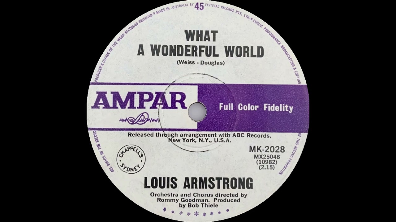 1967: Louis Armstrong - What A Wonderful World - mono 45 - YouTube