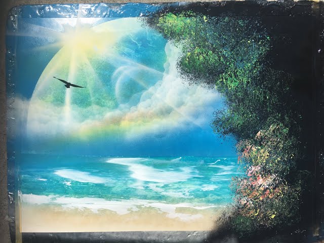 スプレーアート#8】惑星と海 - YouTube