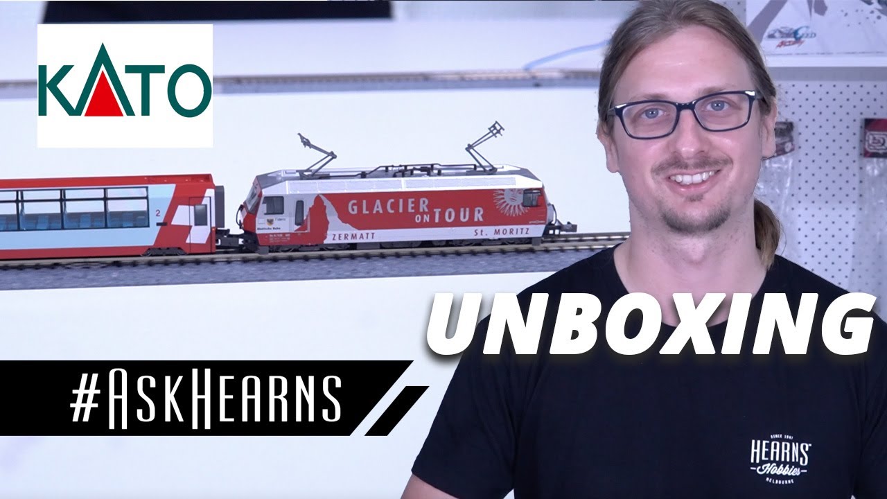 Glacier Express Locomotive Set Unboxing | Kato | #askHearns - YouTube