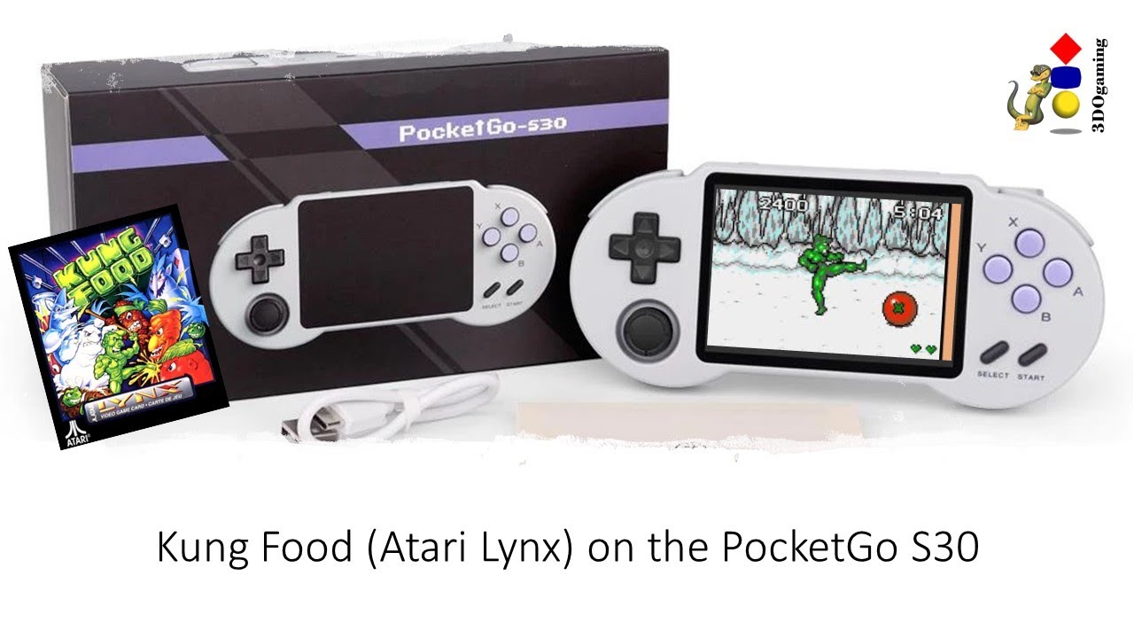 Kung Food (Atari Lynx) Gameplay on the PocketGo S30 - YouTube