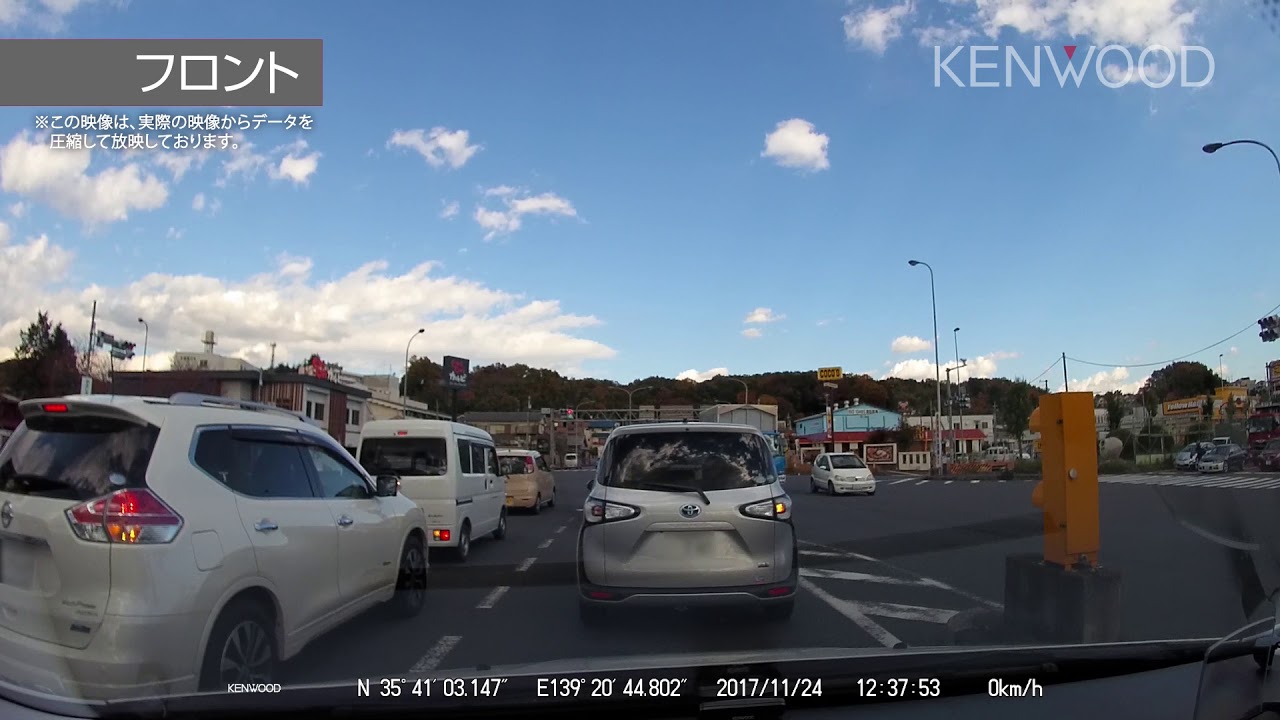 ナビ連携型ドライブレコーダー DRV-N530 走行動画（フロント