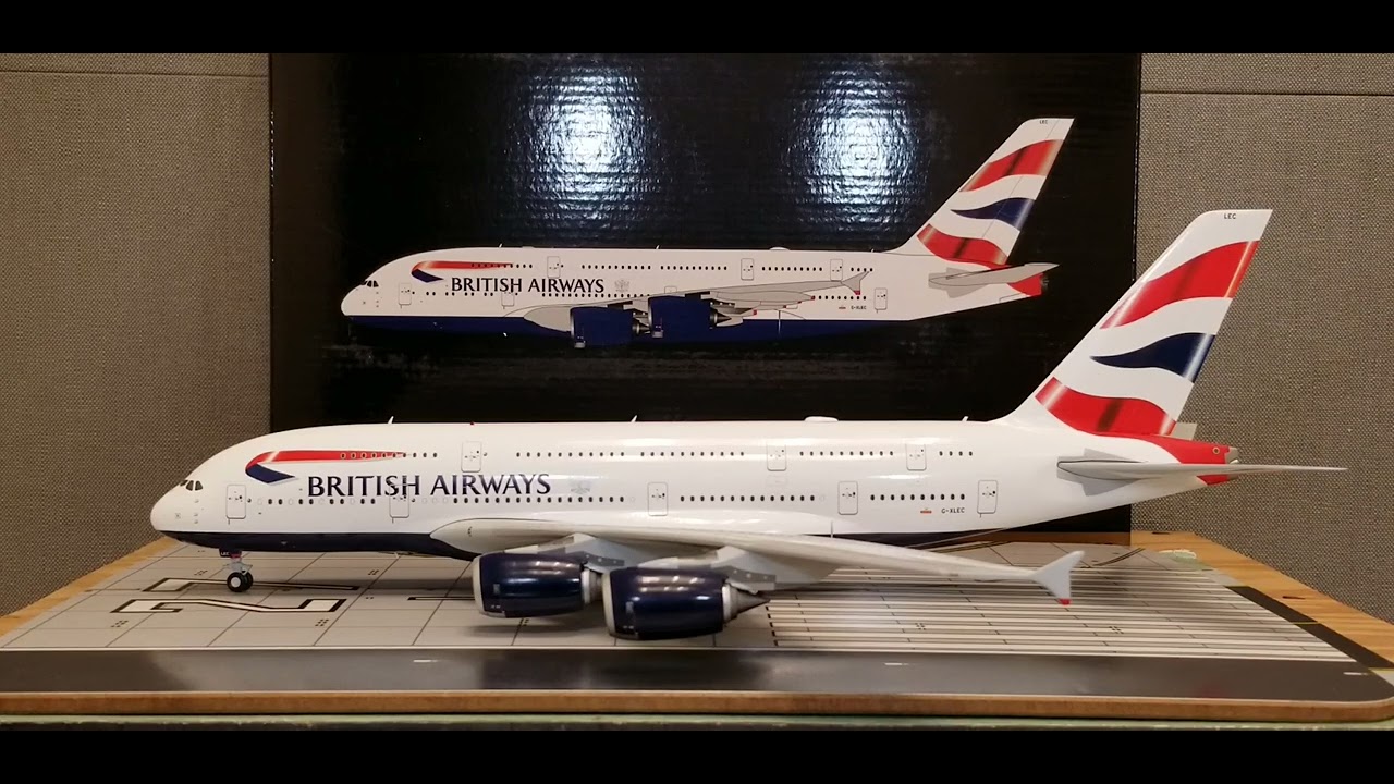 Gemini 200 British Airways A380-800 Review(FHD) - YouTube