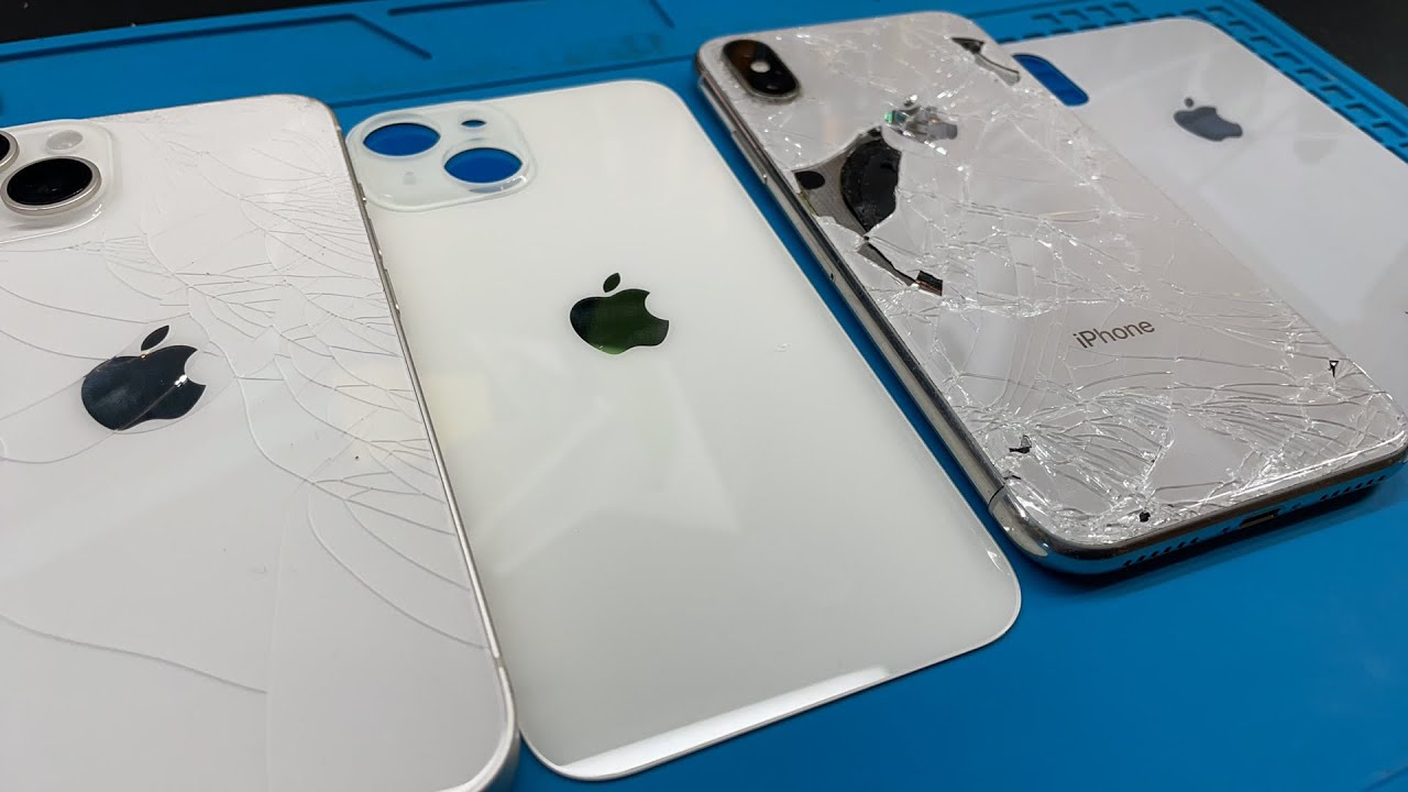 鬼才カルロの2台修理】iPhone X / iPhone 14 背面ガラス割れ修理 - YouTube