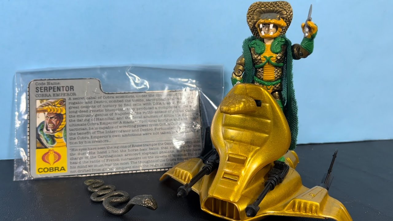 Serpentor Cobra Emperor & Air Chariot Vintage G.I. Joe Action