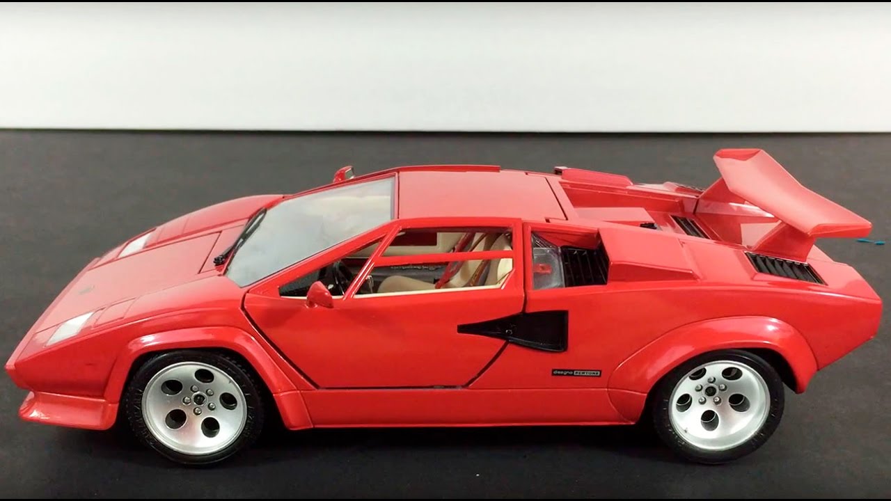 1988 Lamborghini Countach Burago 1:18 Model Unboxing - YouTube