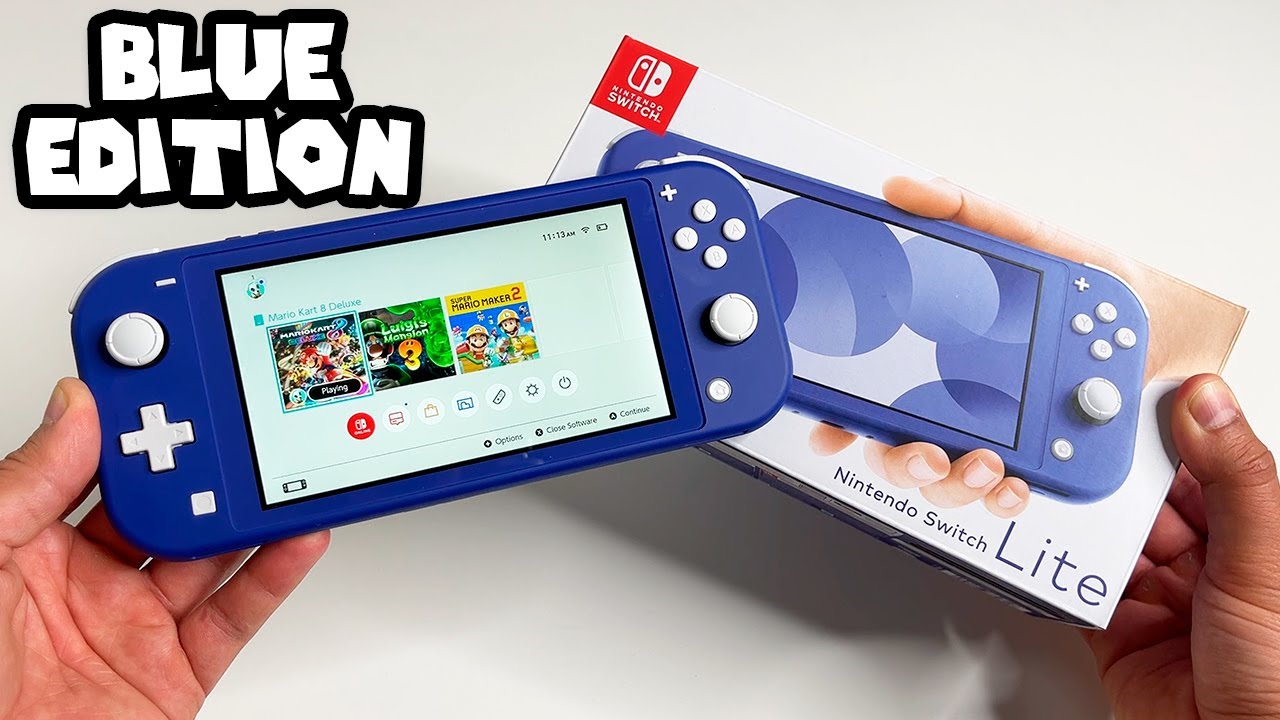 NEW Blue Edition Nintendo Switch Lite - Unboxing and Review - YouTube
