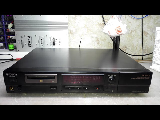 The disc ejector on the SONY MDS 501 is not working. - YouTube