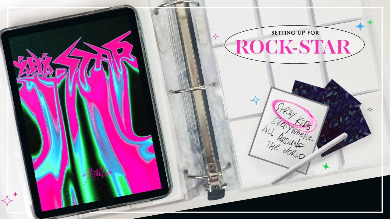 setting up my binder for 樂-STAR (ROCK-STAR) ✧ Stray Kids mini