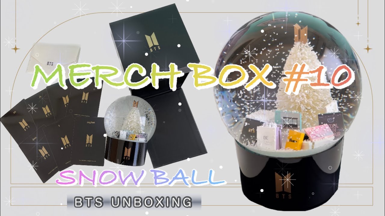BTS UNBOXING】MERCH BOX #10 スノードーム開封⛄️ 春なのに雪降り