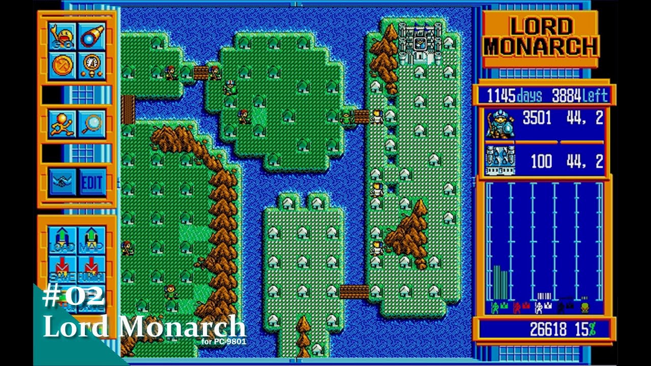 Play】PC-9801 LORD MONARCH（ロードモナーク）#02 レトロゲーム - YouTube