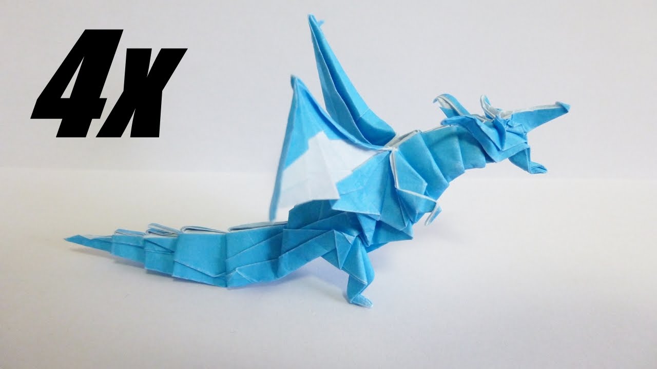Origami Fiery Dragon 折り紙 折り方 ドラゴン 【Time-Lapse