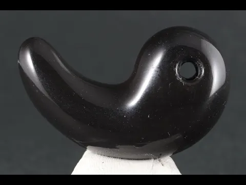 長野県和田峠産 黒曜石 勾玉 17.2g｜国産 天然石 通販キラリ石