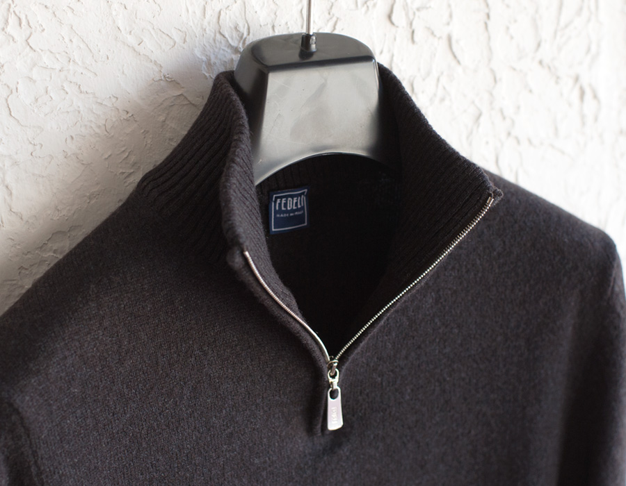 FEDELI フェデーリ / カシミヤ ハーフジップセーター - M&M Website