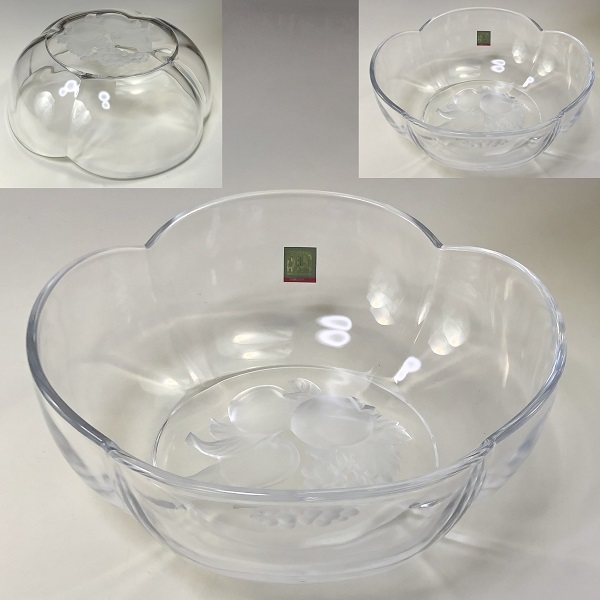 HOYA保谷クリスタルガラスボウルR6982 : 昭和レトロガラス食器